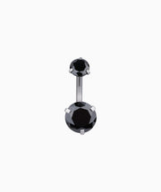 Cool Black Belly Ring - Stainless Steel - Navel - Oumo Jewelry