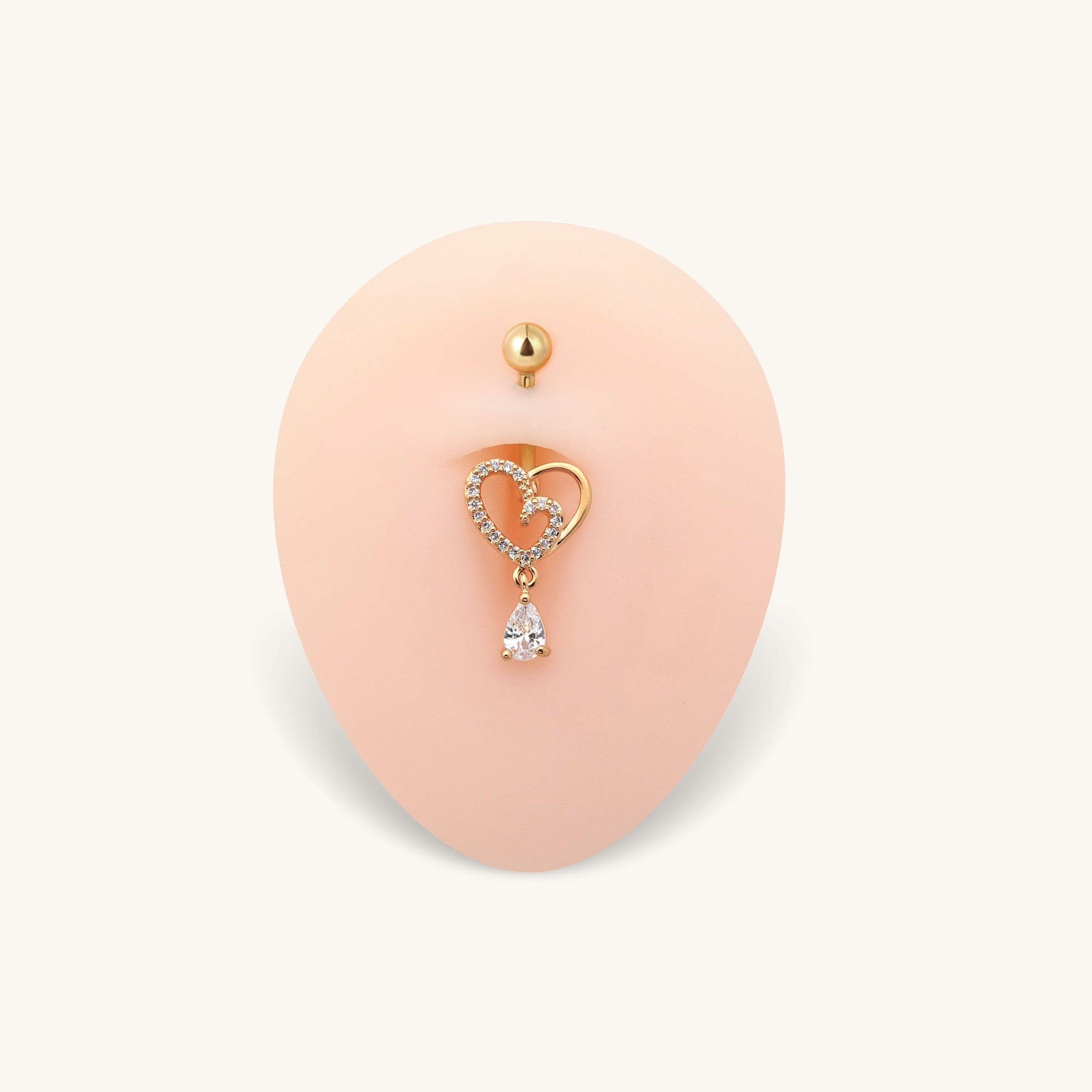 Nadya Heart Belly Ring - Oumo Jewelry