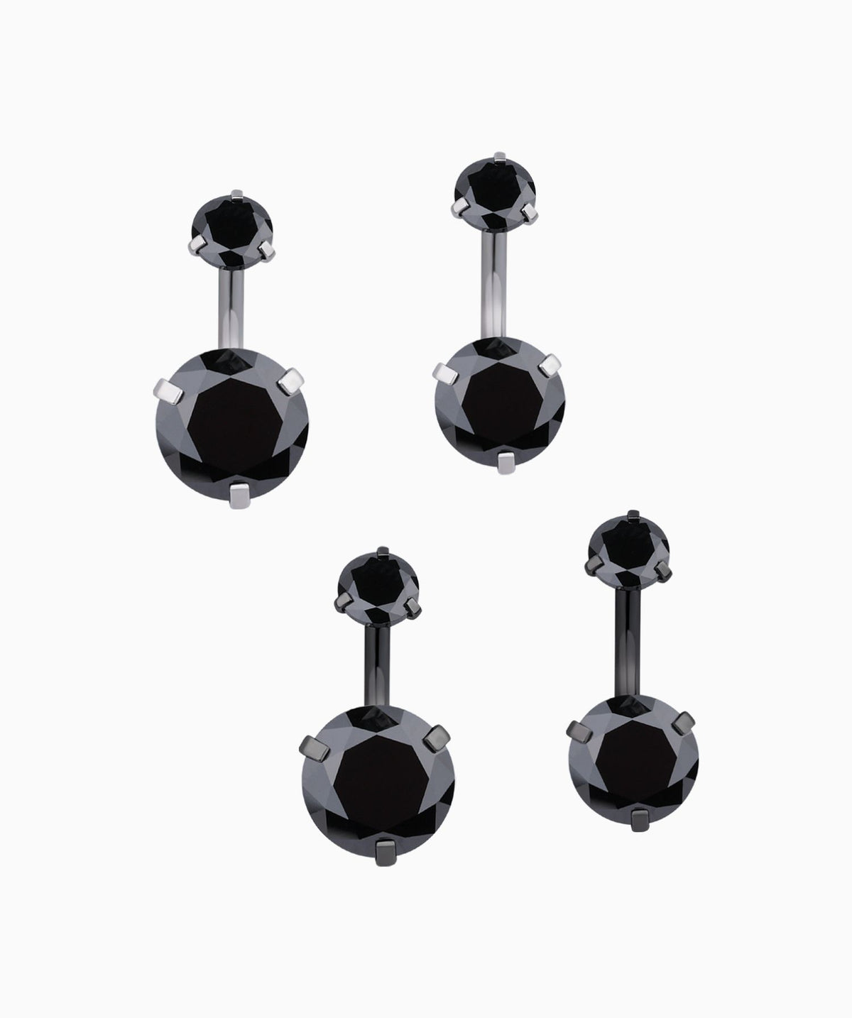 Cool Black Belly Ring - Stainless Steel - Navel - Oumo Jewelry