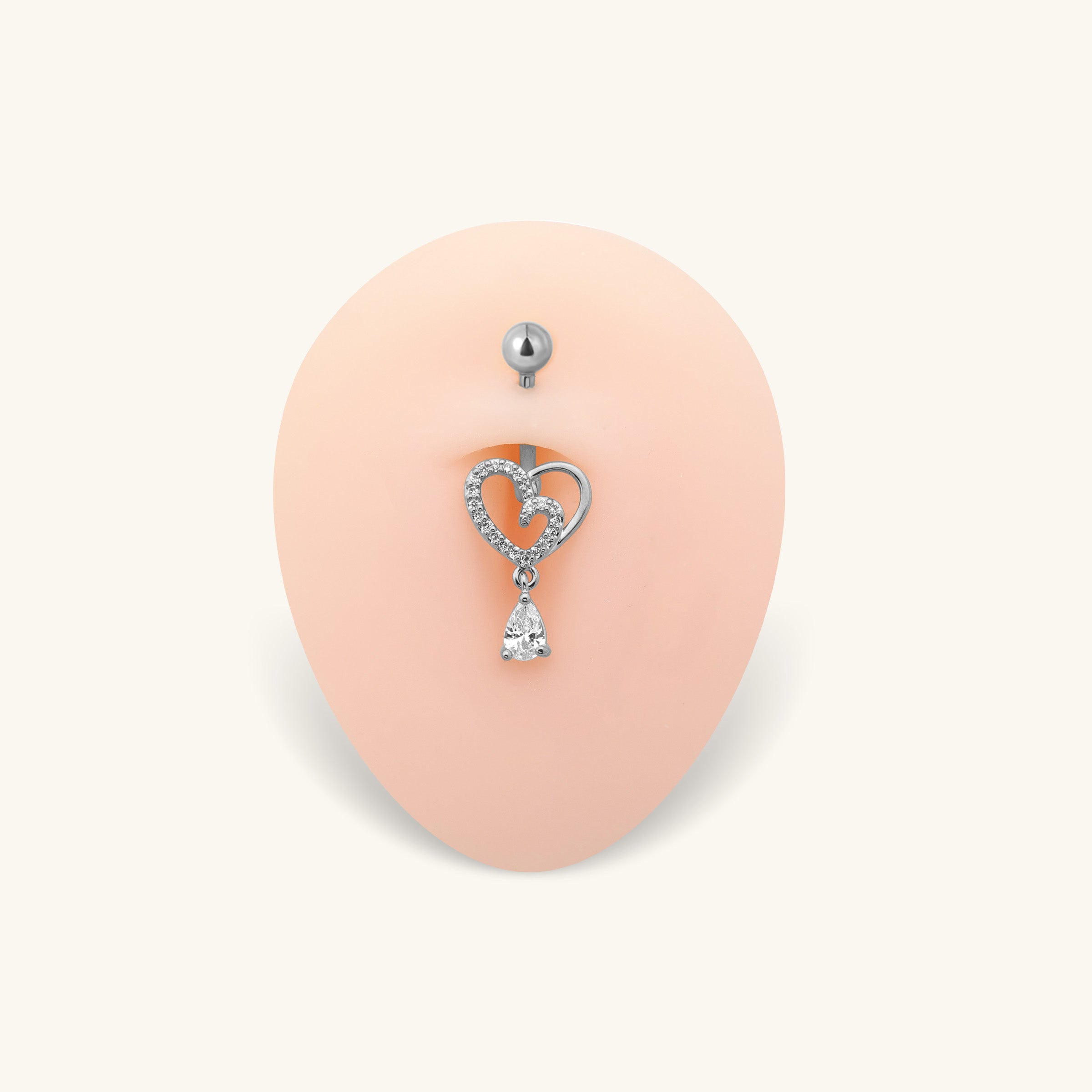 Nadya Heart Belly Ring - Oumo Jewelry