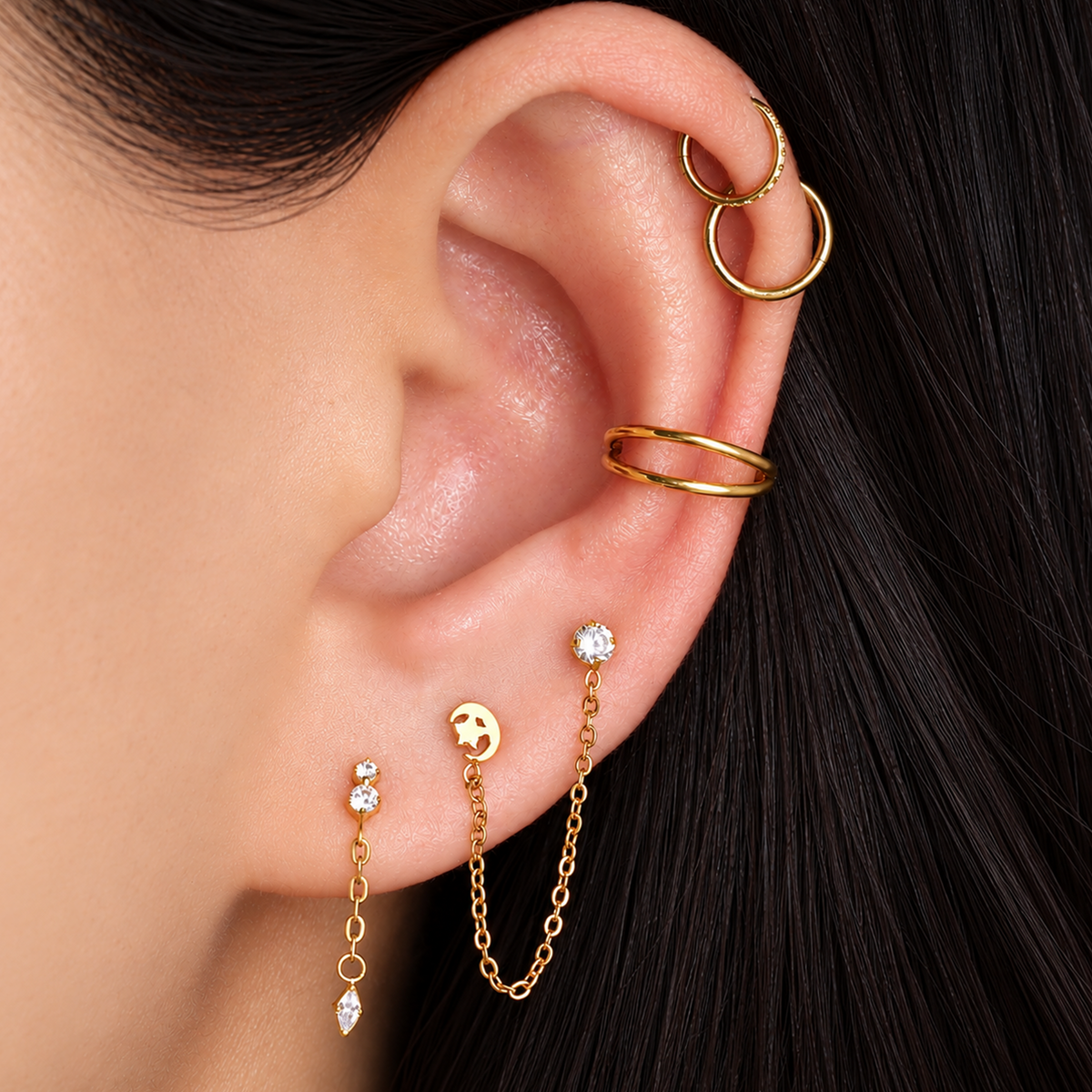Titanium Isabeau Stud - OumoJewelry