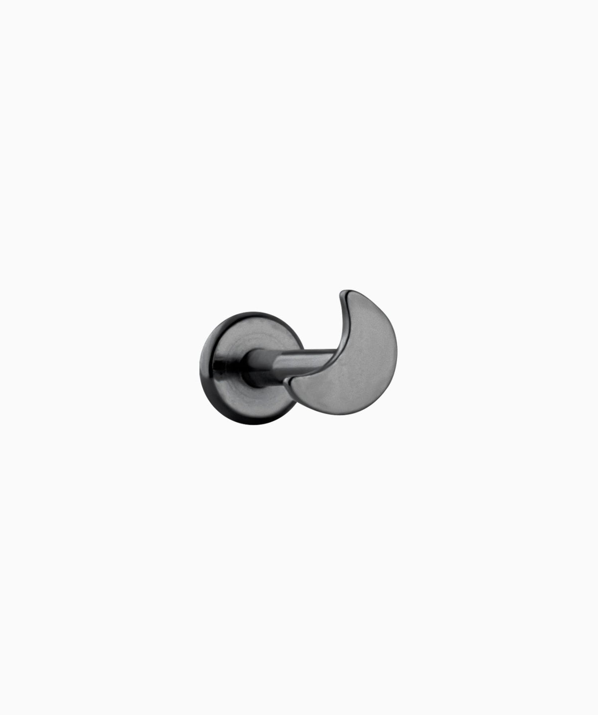 Crescent Flatback Stud - Stainless Steel - Helix, Forward Helix, Upper Lobe - Oumo Jewelry
