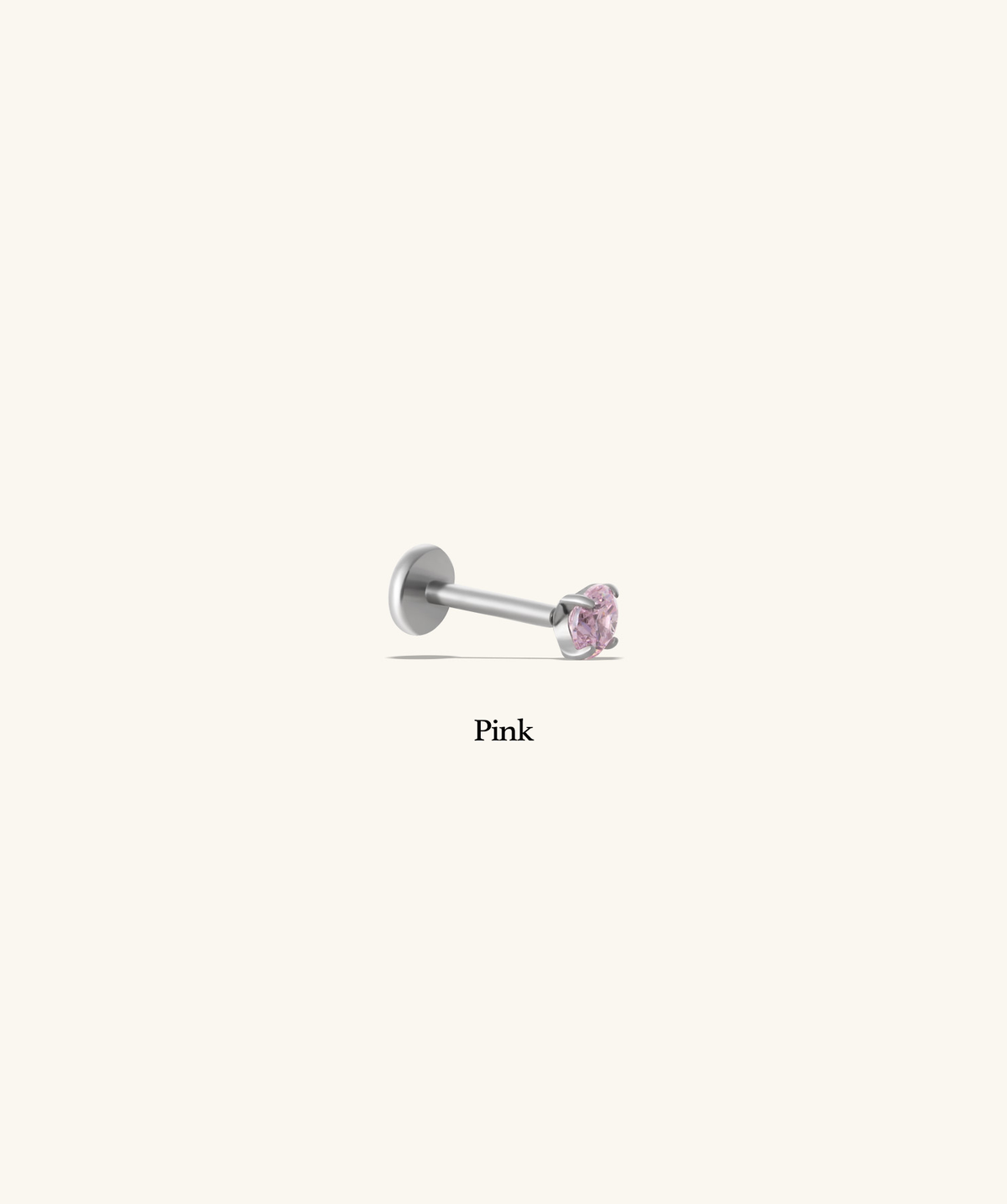 Titanium Threadless Flatback Stud - Titanium - Helix, Forward Helix, Upper Lobe - Oumo Jewelry