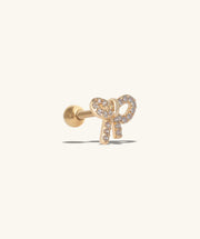 Playful Bow Stud - Stainless Steel - Upper Lobe, Helix - Oumo Jewelry