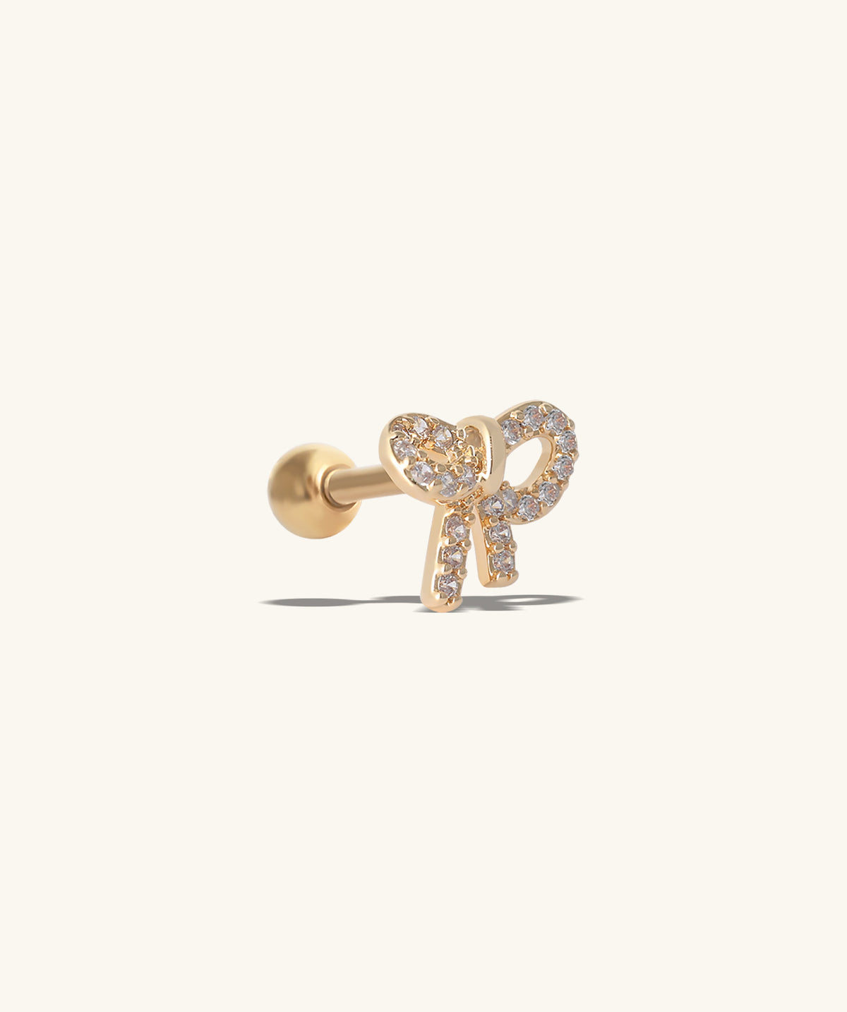 Playful Bow Stud - Stainless Steel - Upper Lobe, Helix - Oumo Jewelry