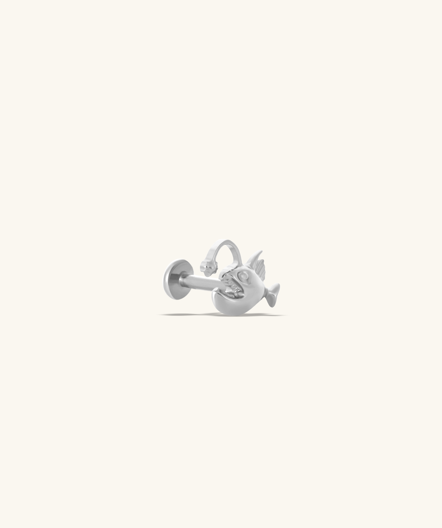 Titanium Lantern Fish Flatback Stud - OumoJewelry