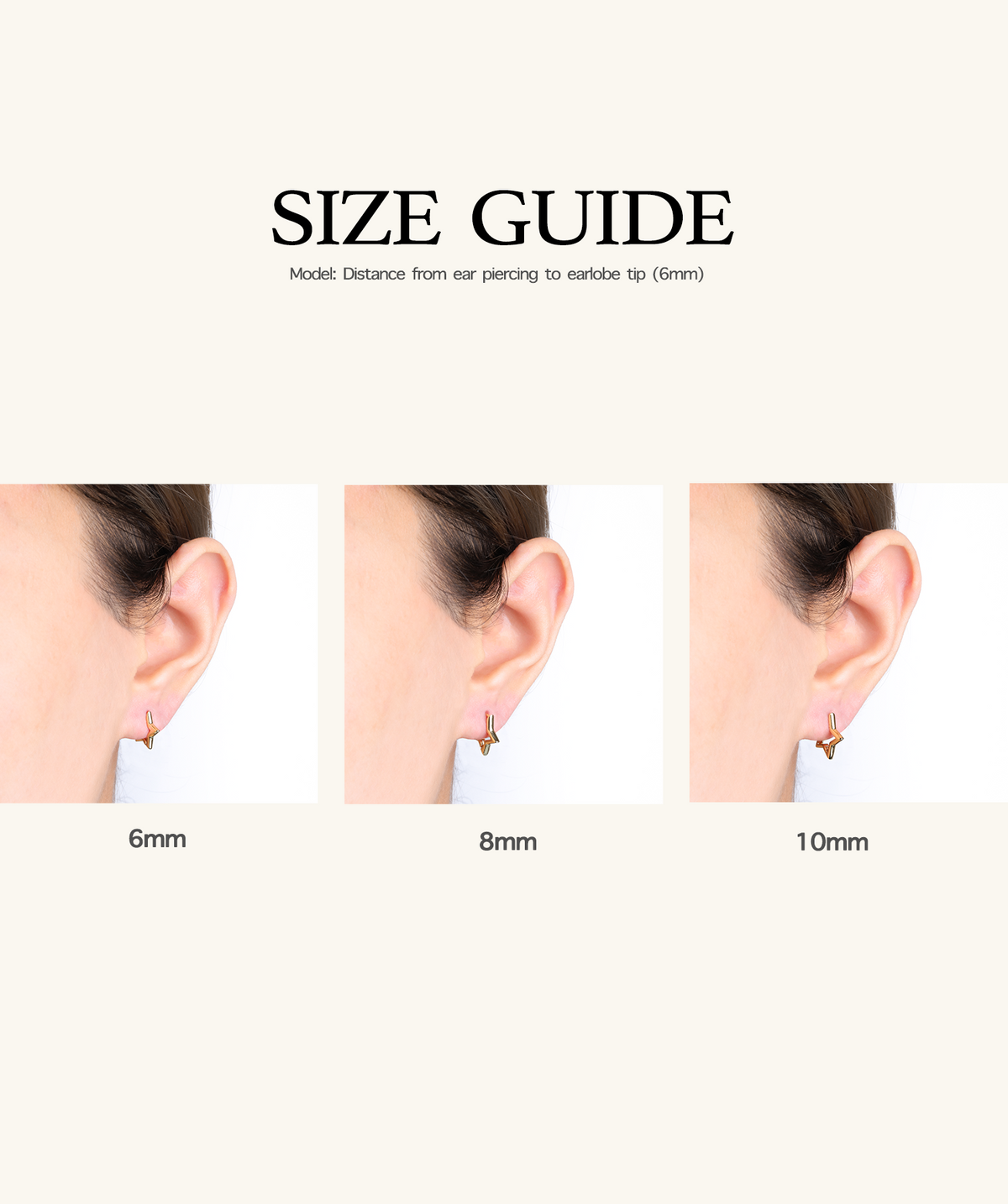 Star Helix Hoop - Brass - Lobe, Upper Lobe, Helix - Oumo Jewelry