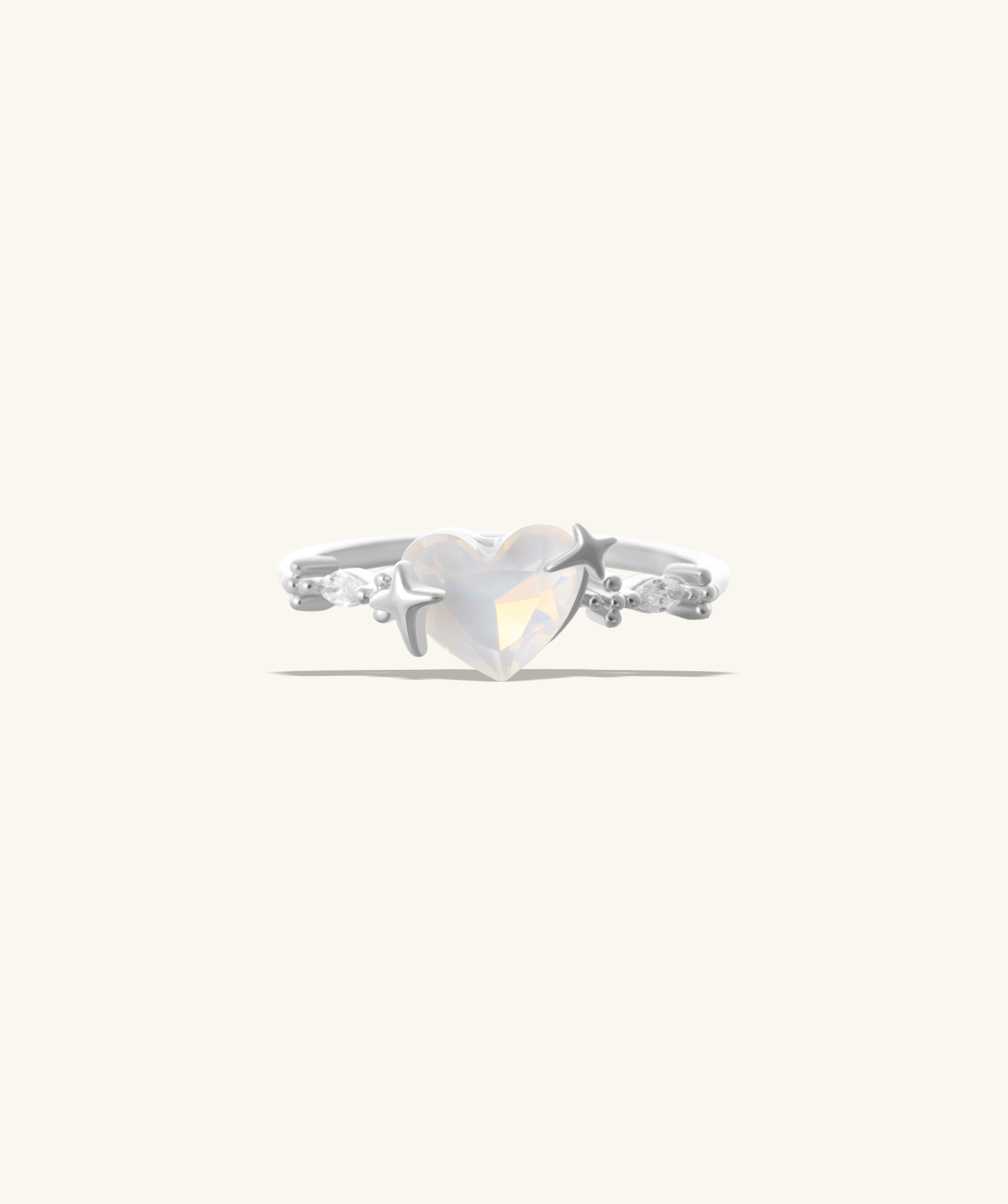 Starlight Heart Ring - Brass - Oumo Jewelry