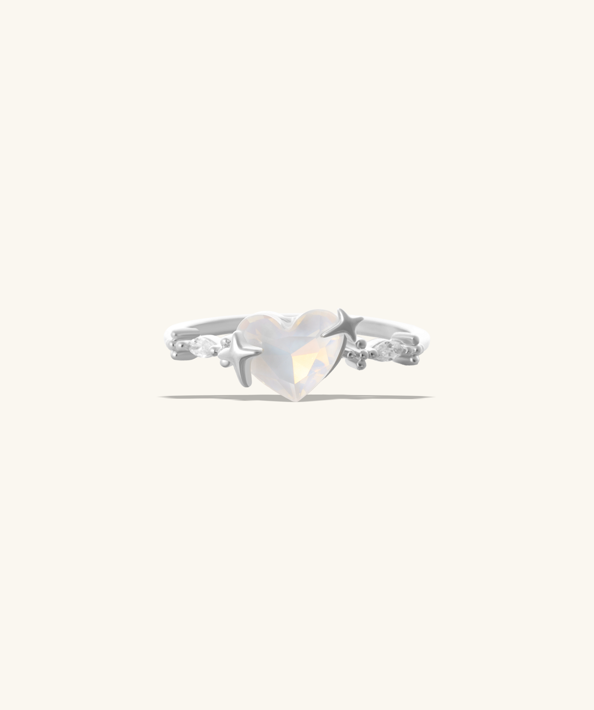Starlight Heart Ring - Brass - Oumo Jewelry