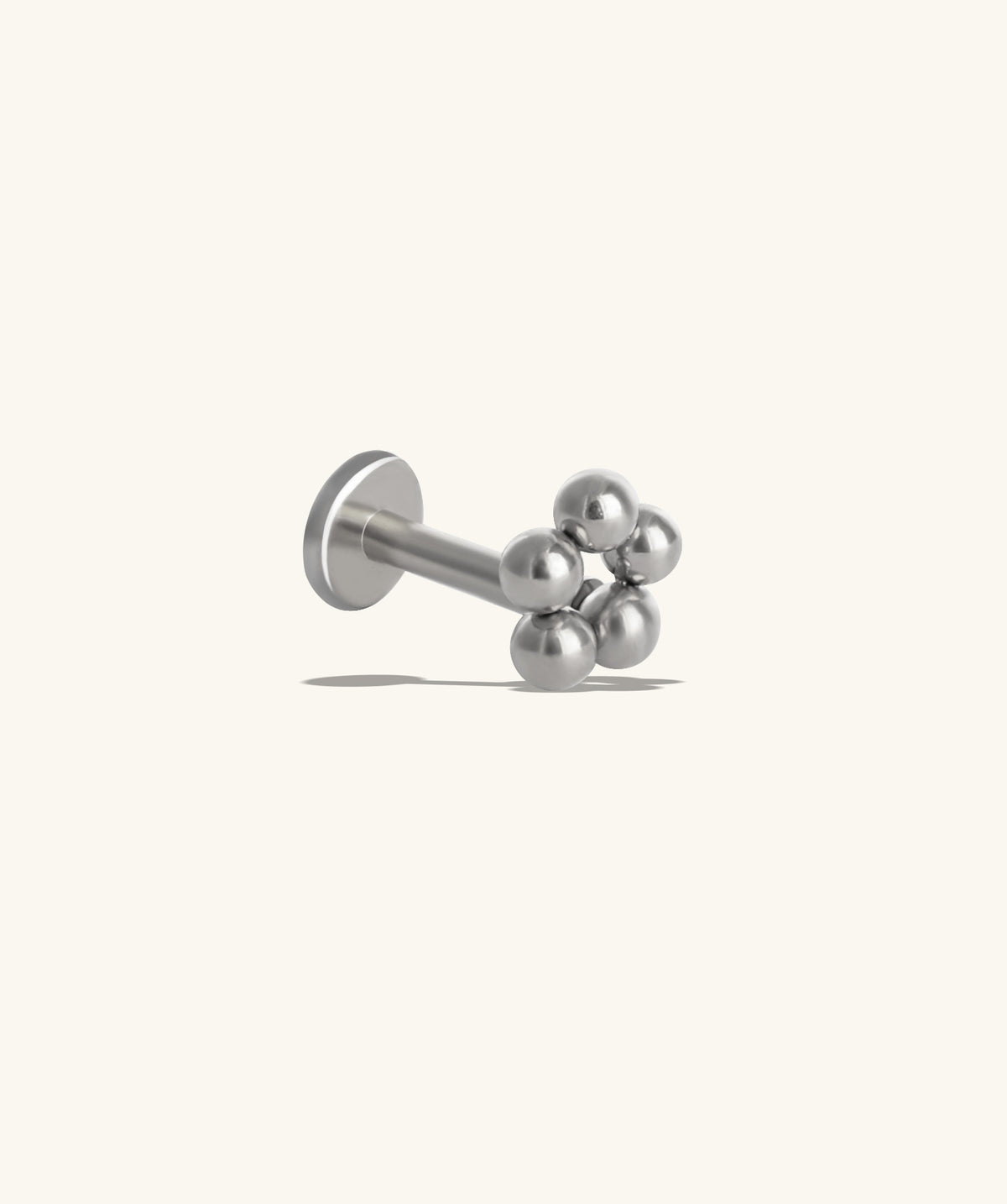 Flower Flatback Stud - Stainless Steel - Helix, Forward Helix, Upper Lobe - Oumo Jewelry