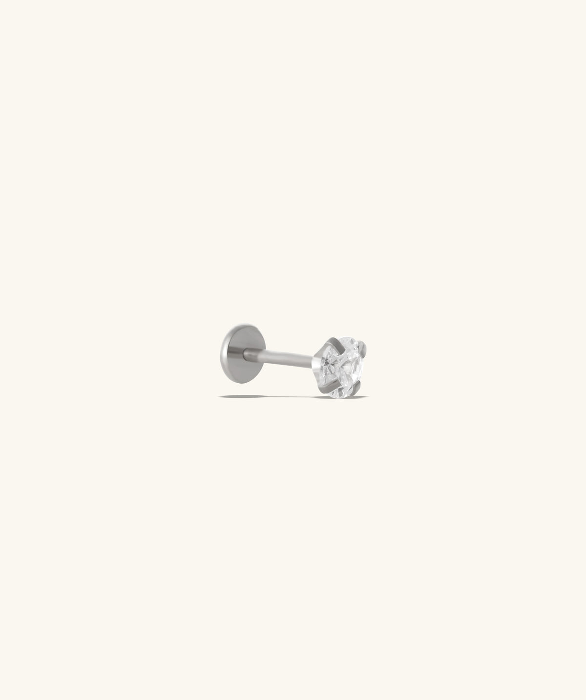 Threadless Sparkle Gems Flatback Stud - Stainless Steel - Helix, Forward Helix, Upper Lobe - Oumo Jewelry