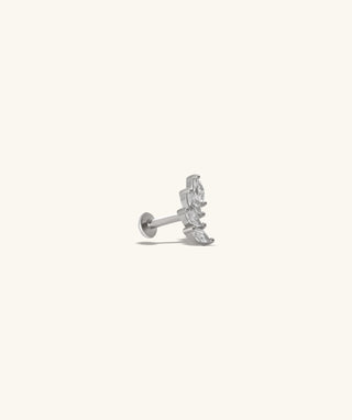 Marquise Titanium Stud - OumoJewelry