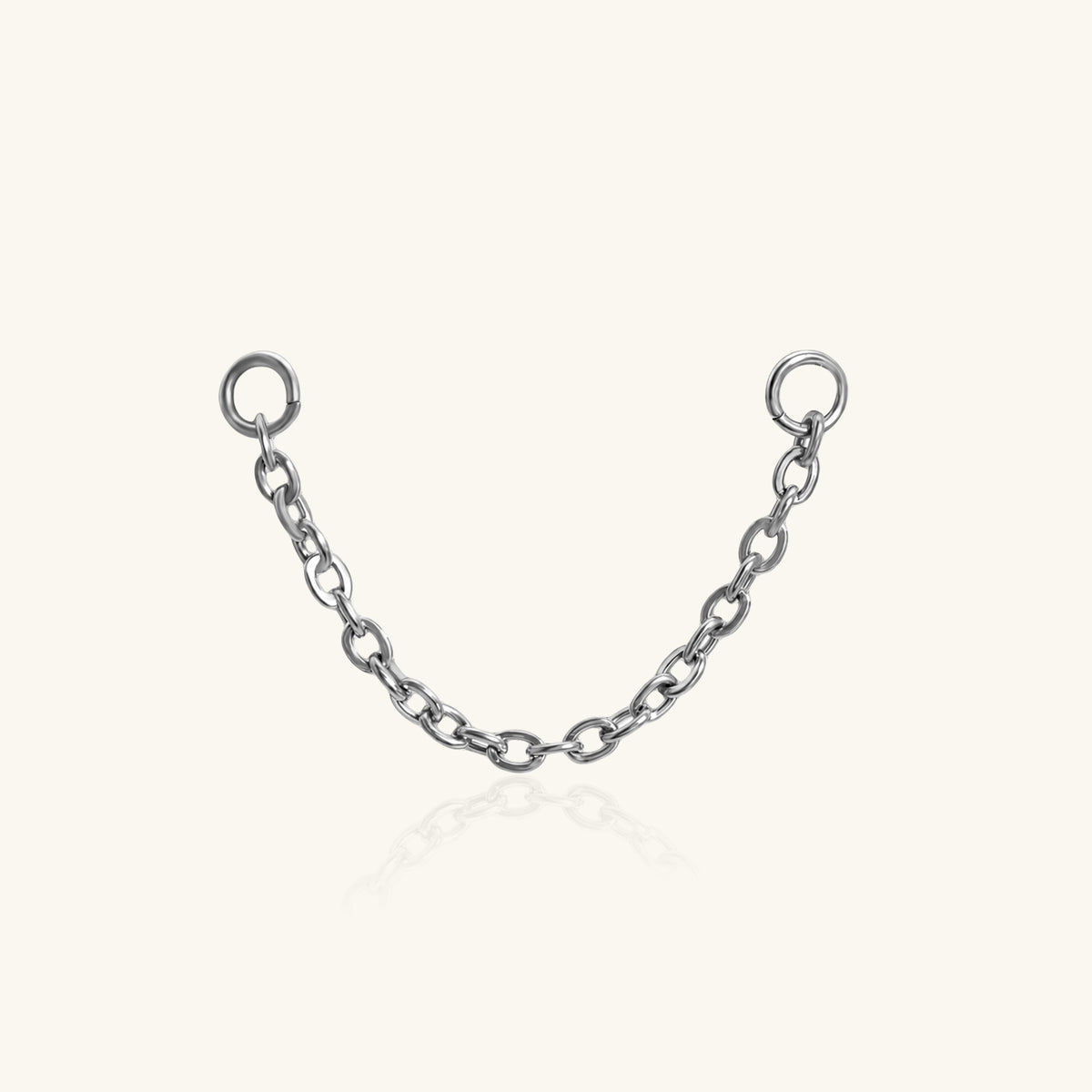Titanium Single Chain Charm Drop - Titanium - Oumo Jewelry