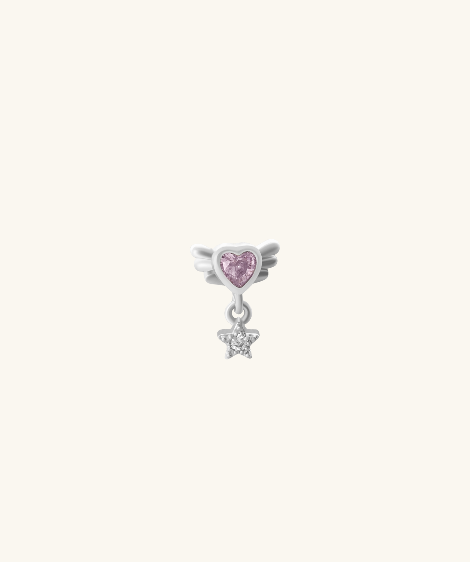 Heart & Star Flatback Drop - OumoJewelry