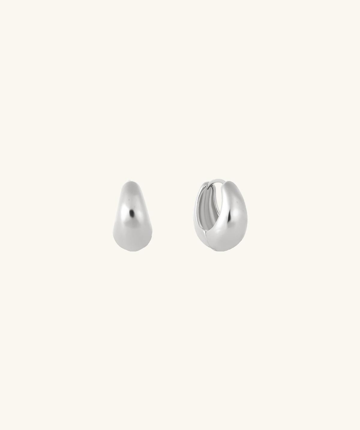 Teardrop Hoops - Brass - Oumo Jewelry