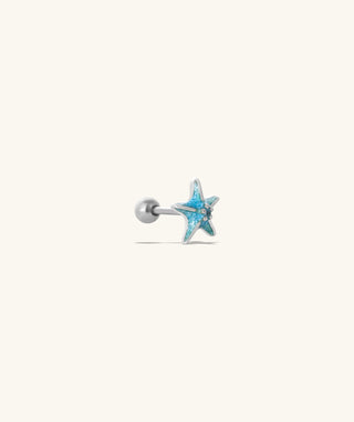 Enamel Starfish Stud - OumoJewelry