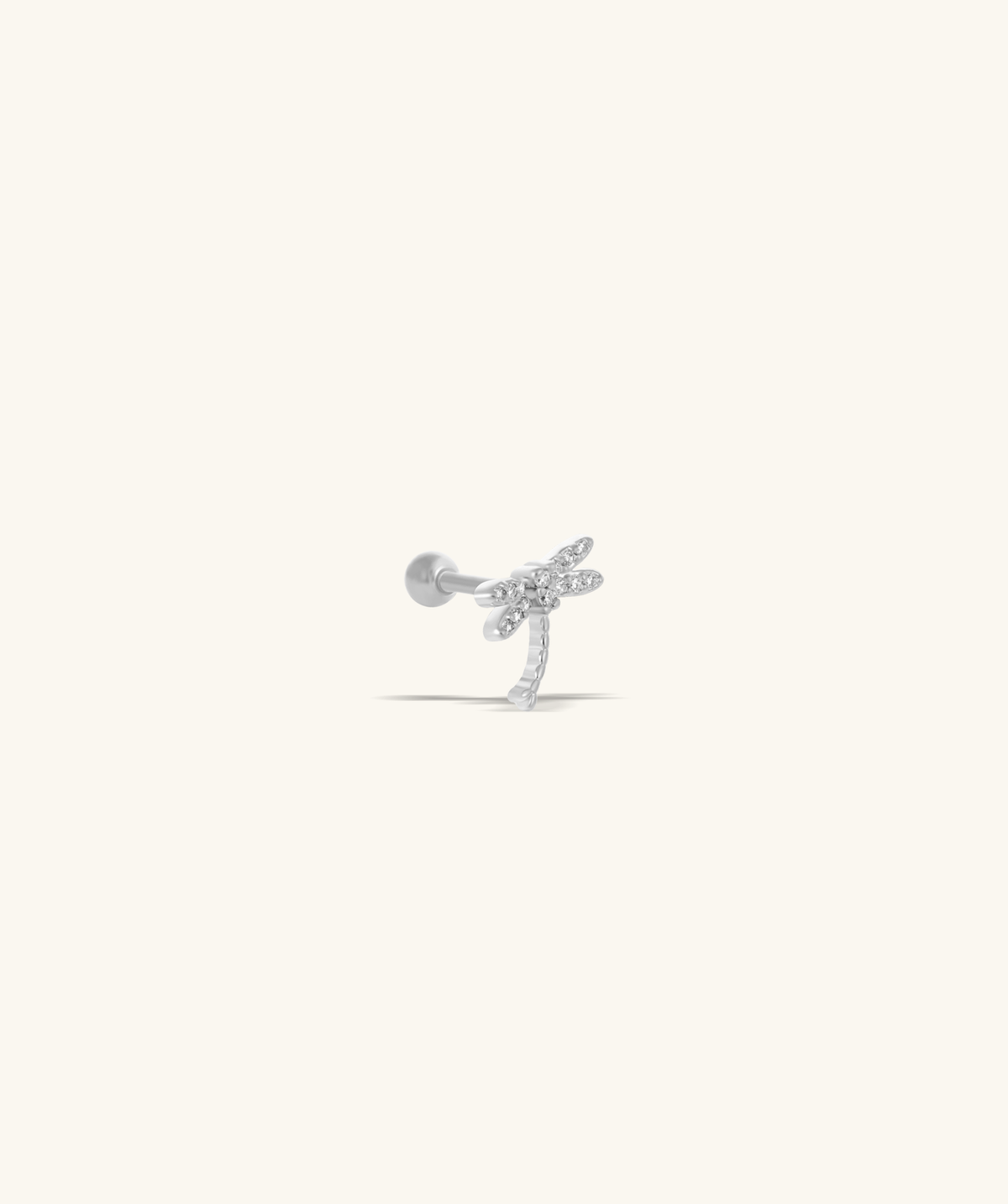 Fun Dragonfly Stud - Stainless Steel - Upper Lobe, Helix - Oumo Jewelry