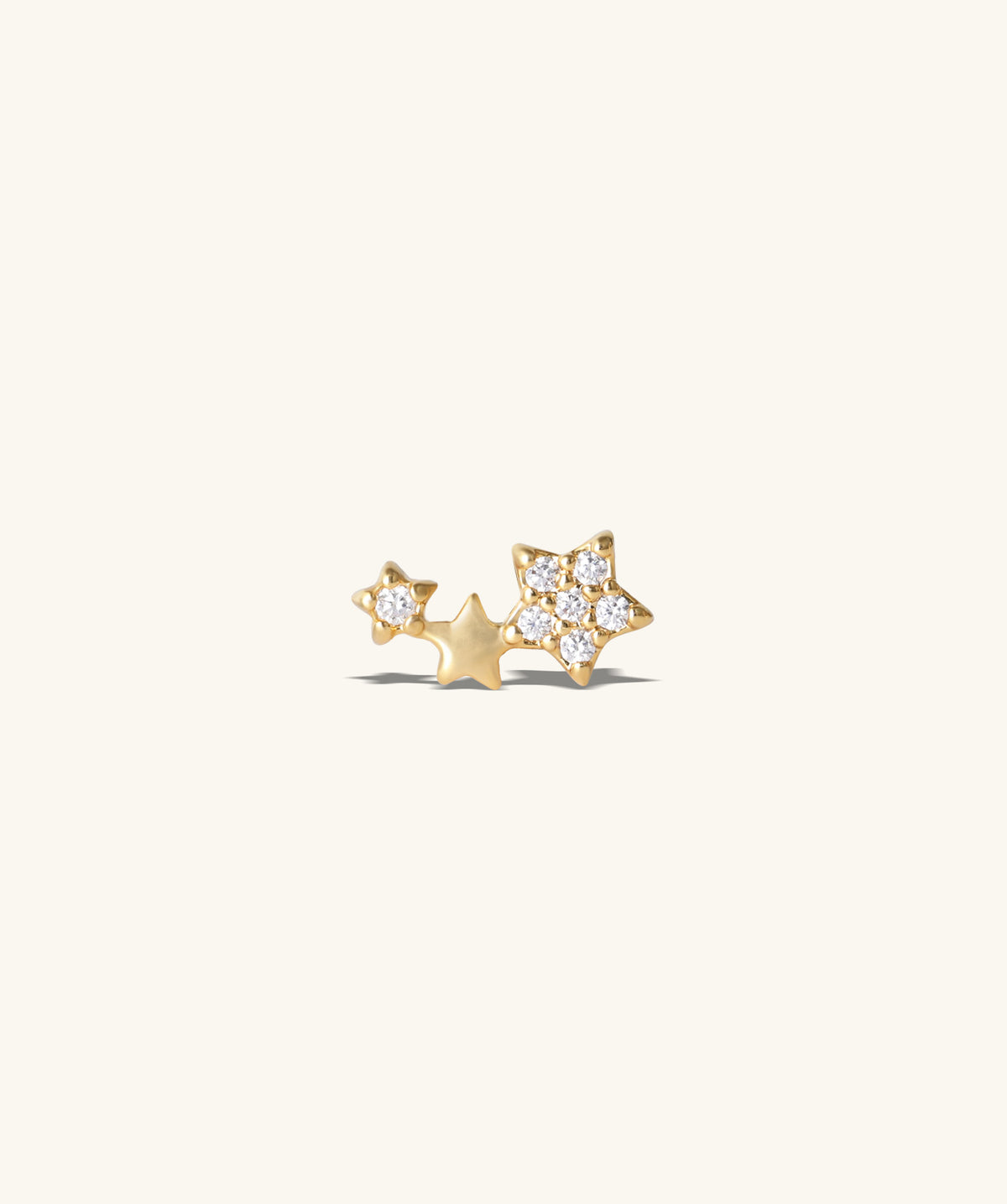 Stars Stud - Stainless Steel - Upper Lobe, Helix, Flat - Oumo Jewelry