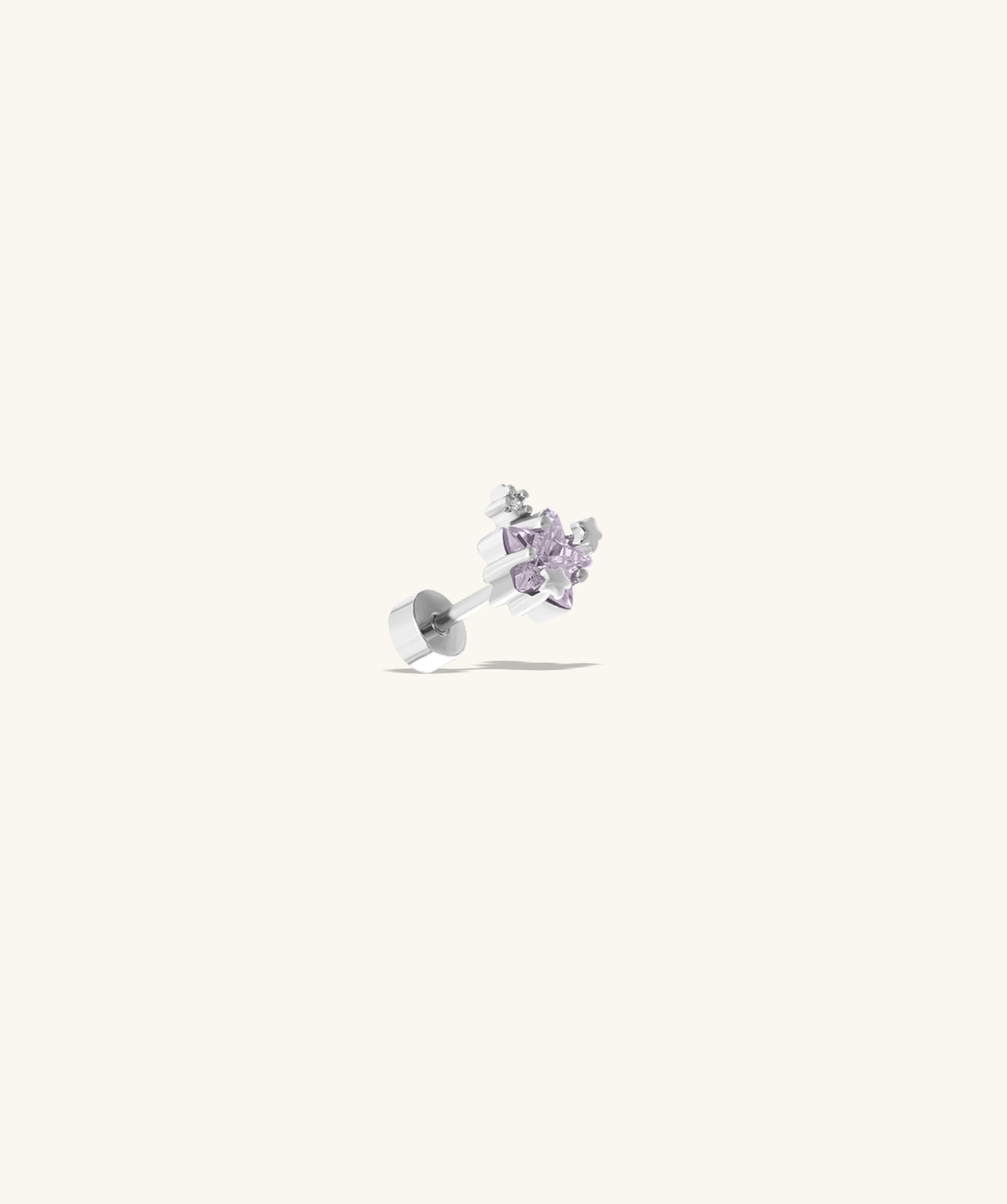 Dreamy Star Stud - Stainless Steel - Upper Lobe, Helix, Flat - Oumo Jewelry