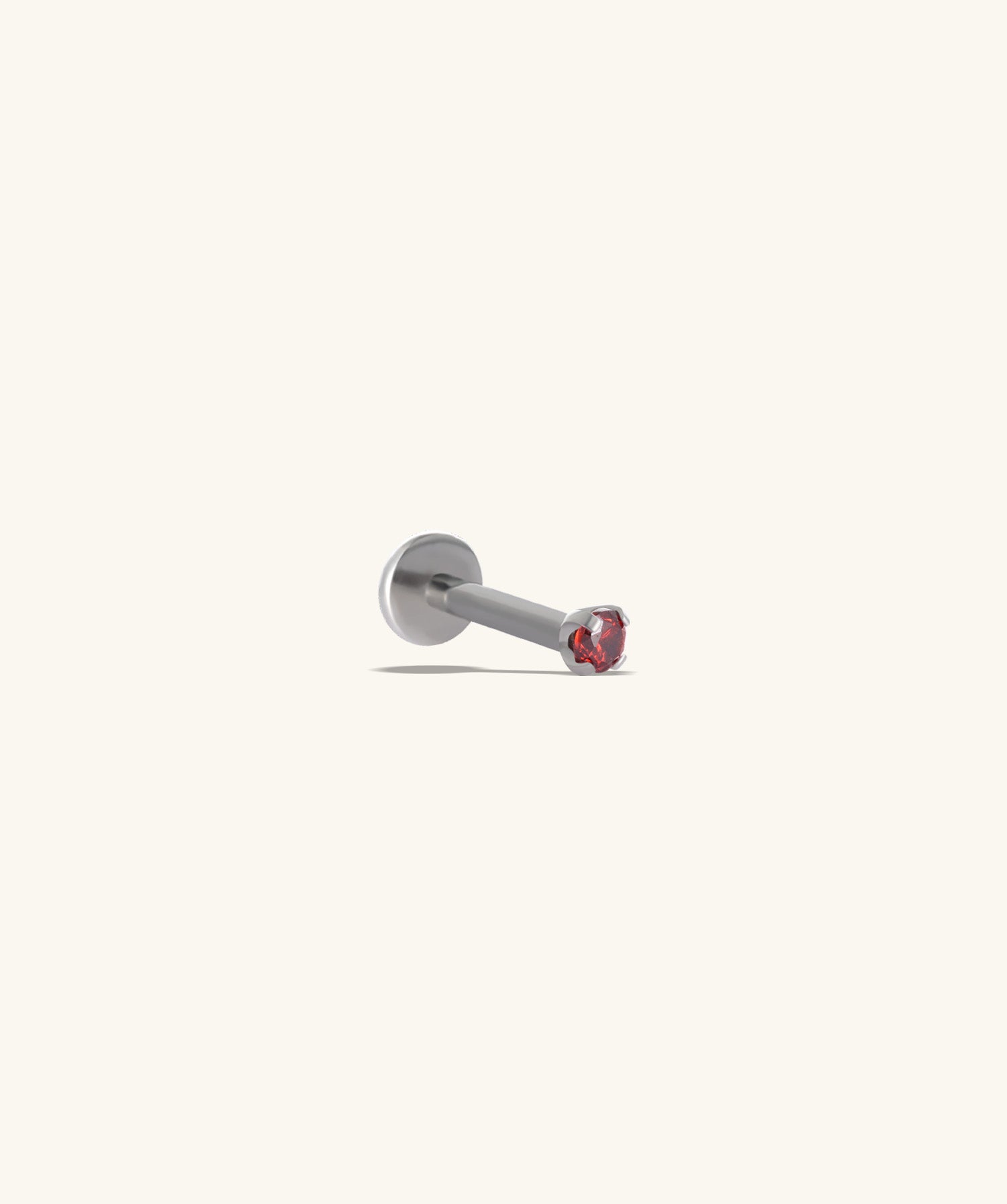 Titanium Charm Gemstones Flatback Stud