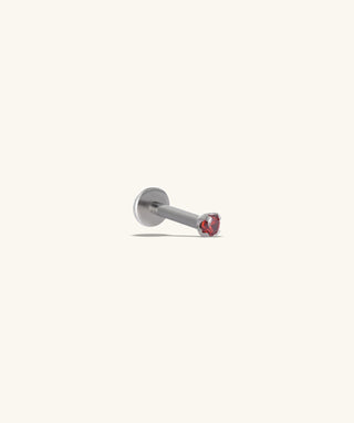 Titanium Charm Gemstones Flatback Stud - OumoJewelry