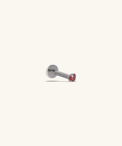 Titanium Charm Gemstones Flatback Stud