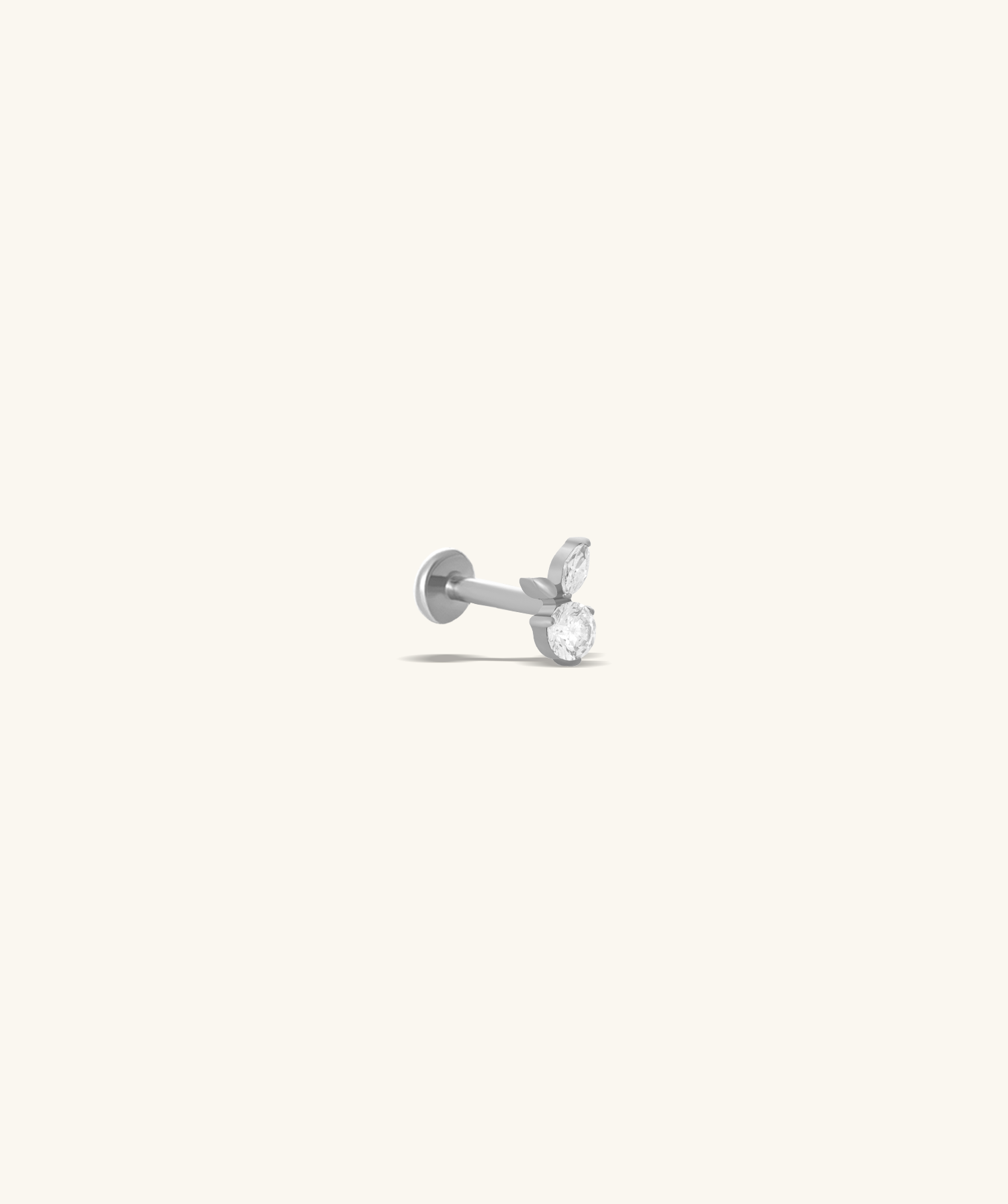 Titanium Plum Flatback Stud - OumoJewelry