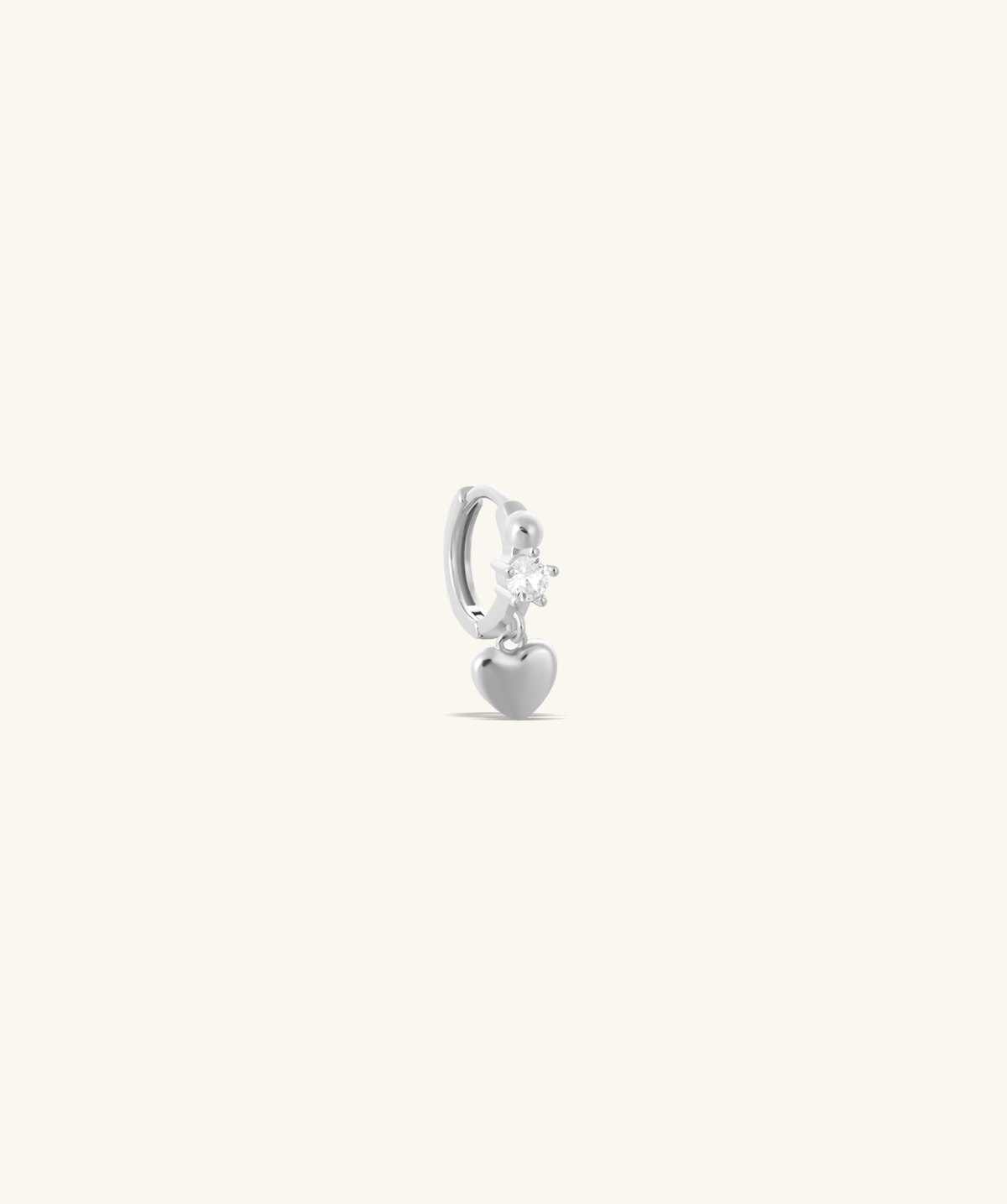 Cute Heart Helix Hoop - Brass - Upper Lobe, Helix - Oumo Jewelry