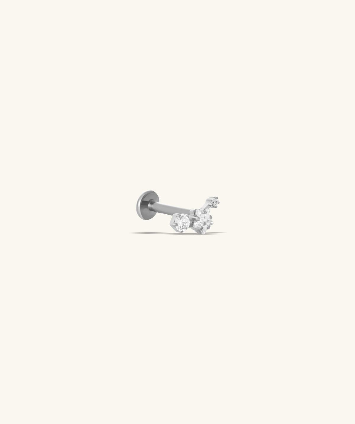 Titanium Starry Stud - Titanium - Upper Lobe, Helix, Forward Helix - Oumo Jewelry