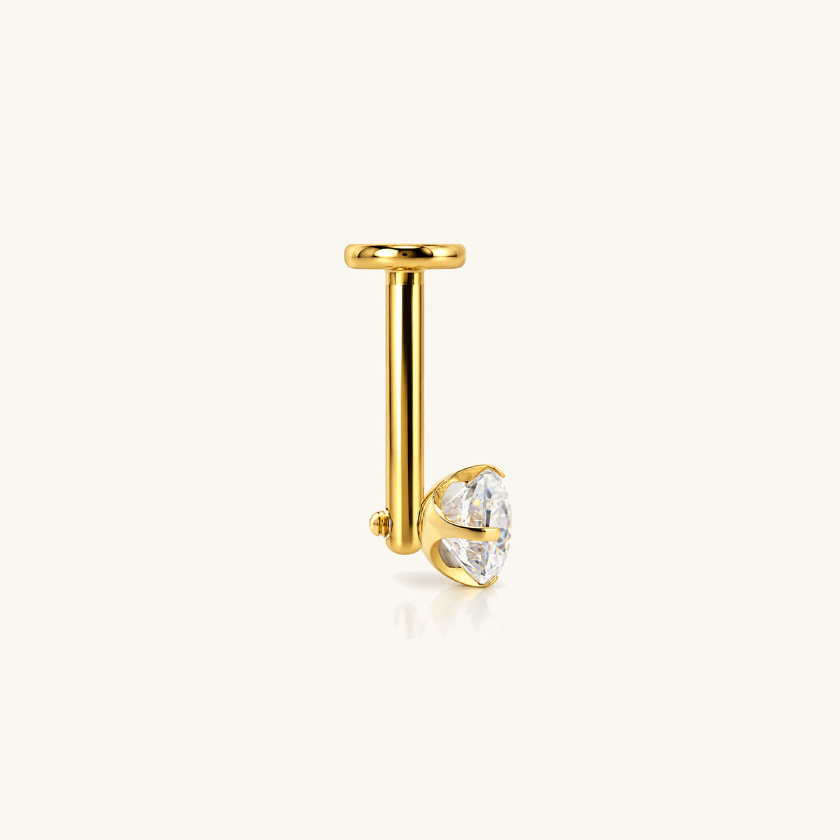 Titanium Gaia Vertical Helix Stud - OumoJewelry