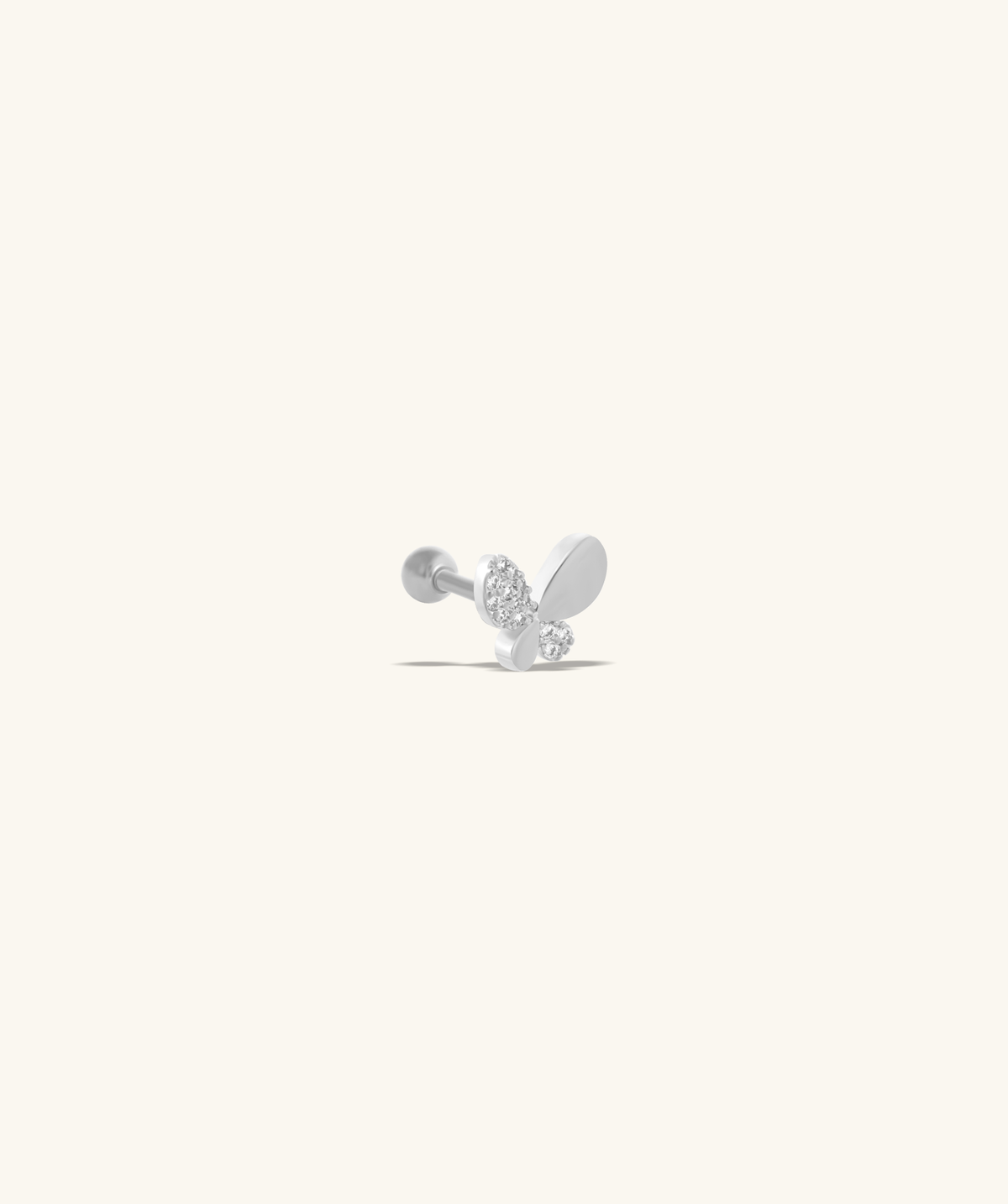 Elegant Butterfly Stud - Stainless Steel - Upper Lobe, Helix - Oumo Jewelry