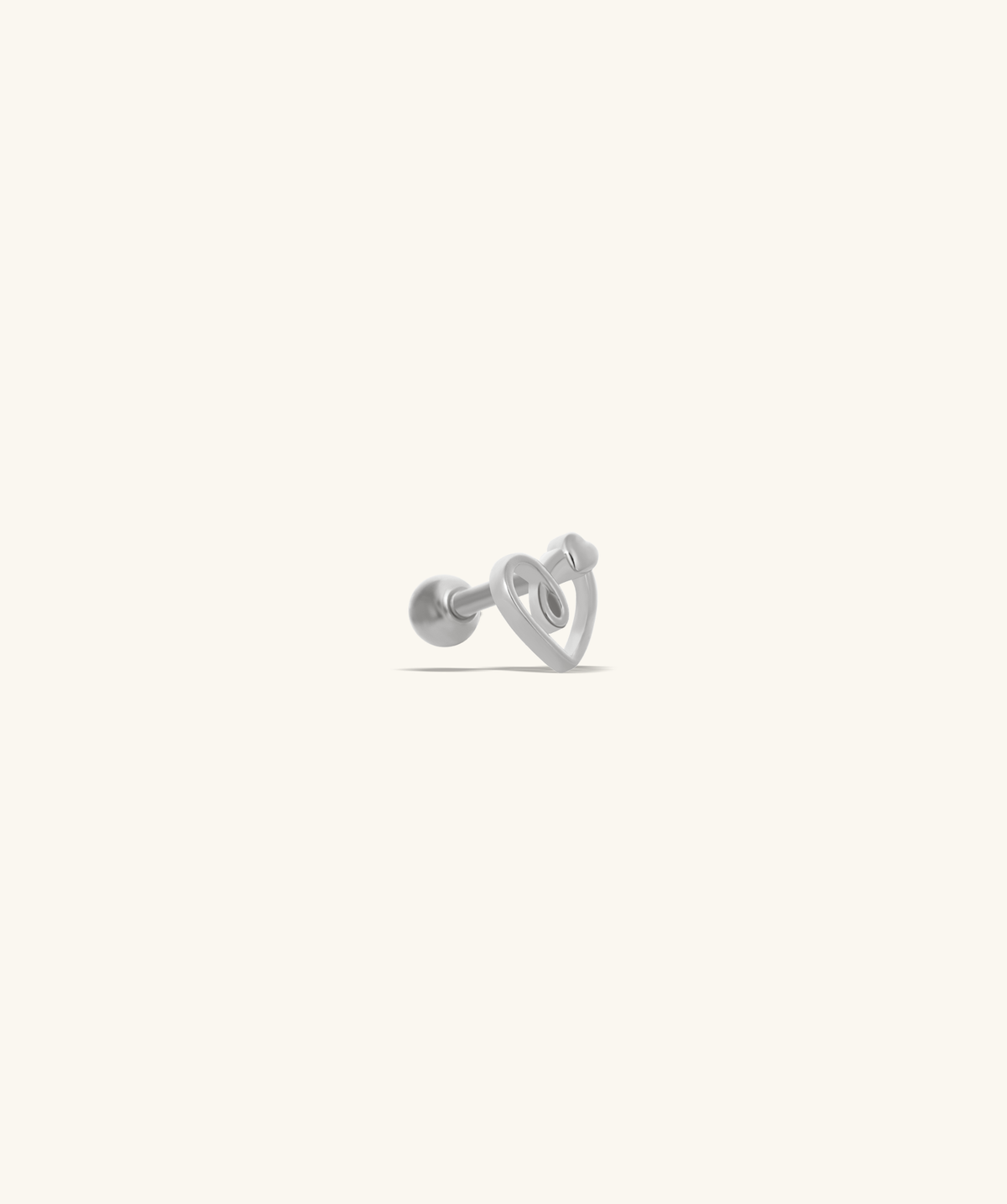 Loving Stud - Stainless Steel - Upper Lobe, Helix - Oumo Jewelry