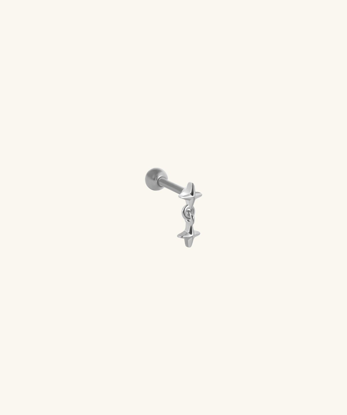 Cleo Stud - Stainless Steel - Upper Lobe, Helix, Flat - Oumo Jewelry