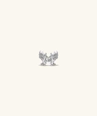 Titanium Butterfly Love Flatback Stud - OumoJewelry