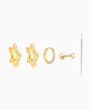 Golden Starlight Set - Brass/Stainless Steel - Oumo Jewelry