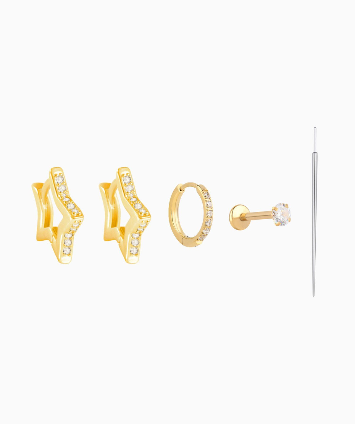 Golden Starlight Set - Brass/Stainless Steel - Oumo Jewelry