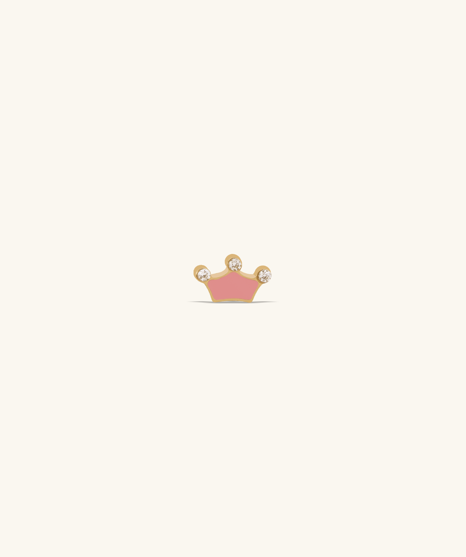 Titanium Pink Crown Stud - OumoJewelry