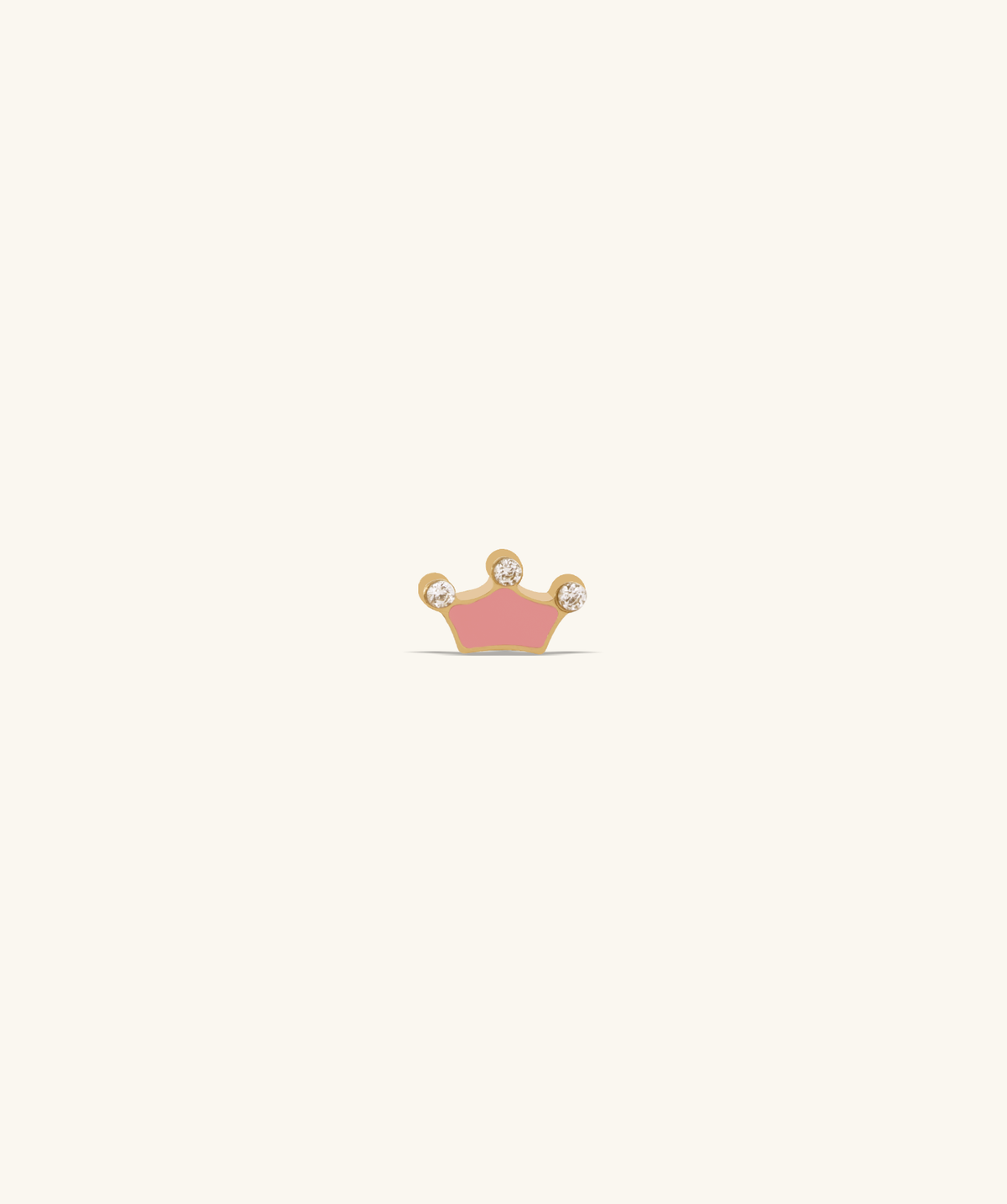 Titanium Pink Crown Stud - Titanium - Helix, Upper Lobe, Conch - Oumo Jewelry