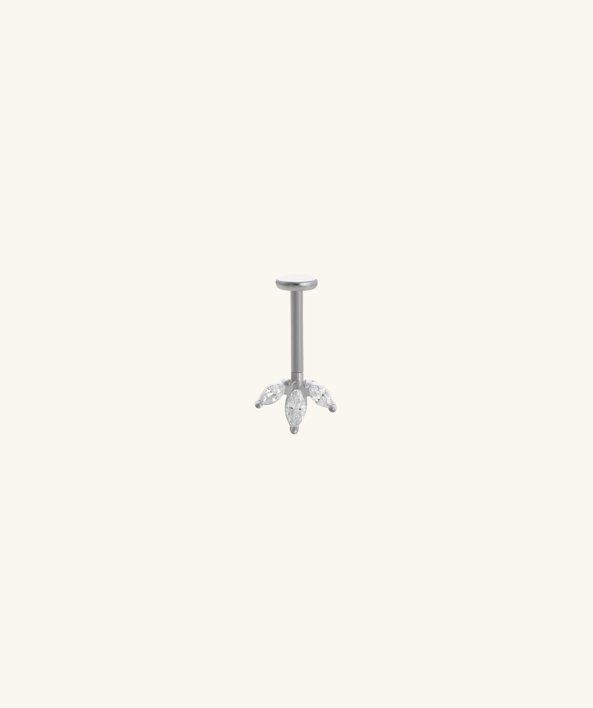 Trinova Vertical Helix Stud - Stainless Steel - Vertical Helix - Oumo Jewelry