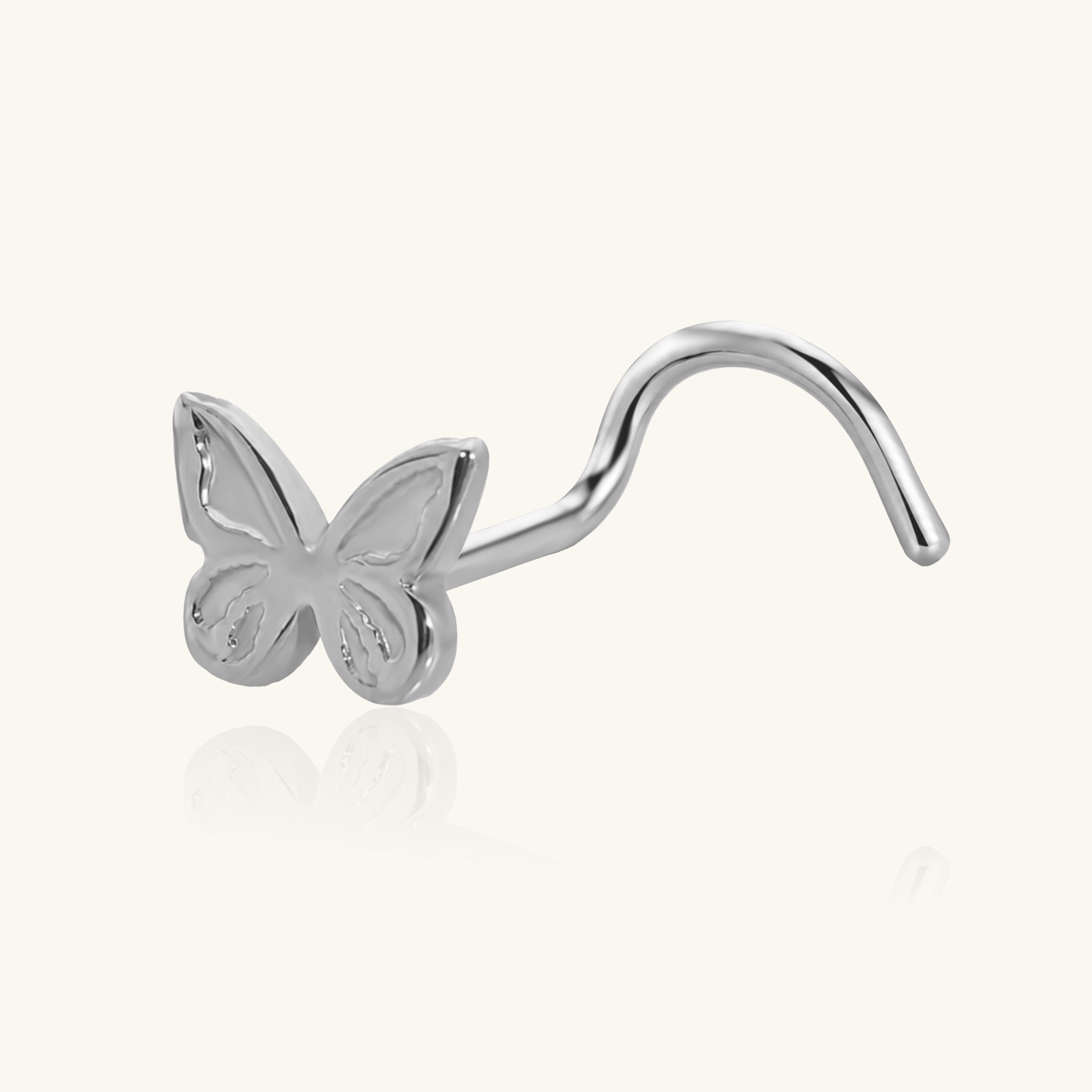 Titanium Noel Butterfly Nose Stud