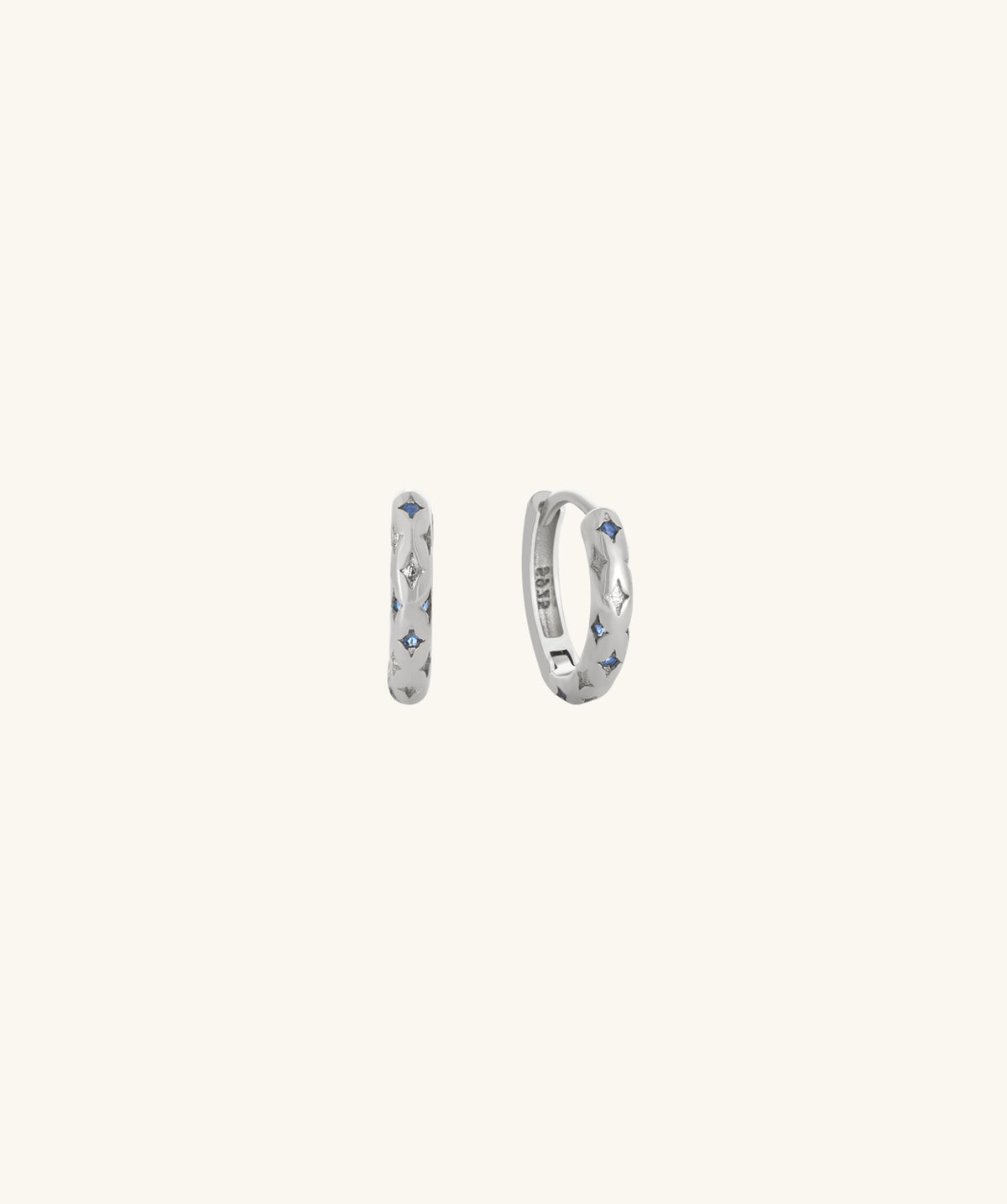 Star Twinkle Hoops - Brass - Oumo Jewelry