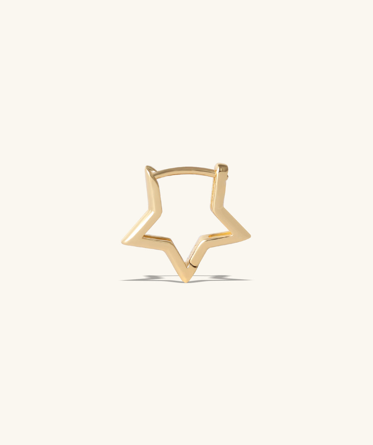 Star Helix Hoop - Brass - Lobe, Upper Lobe, Helix - Oumo Jewelry