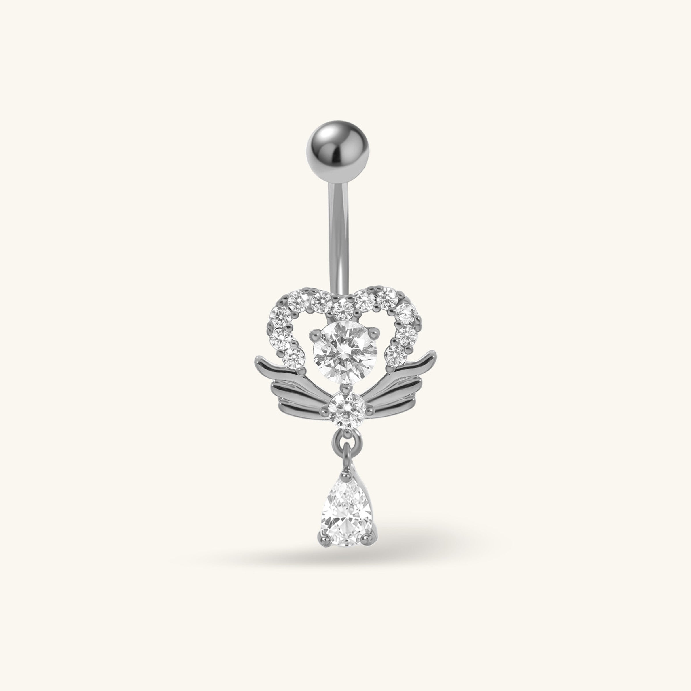 Toran Heart Belly Ring - OumoJewelry