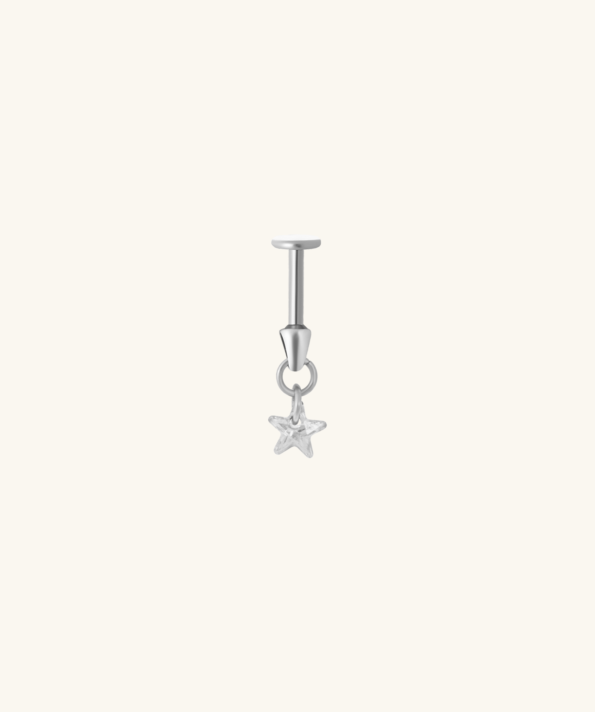 Titanium Star Vertical Helix Flatback Stud - Titanium - Vertical Helix - Oumo Jewelry