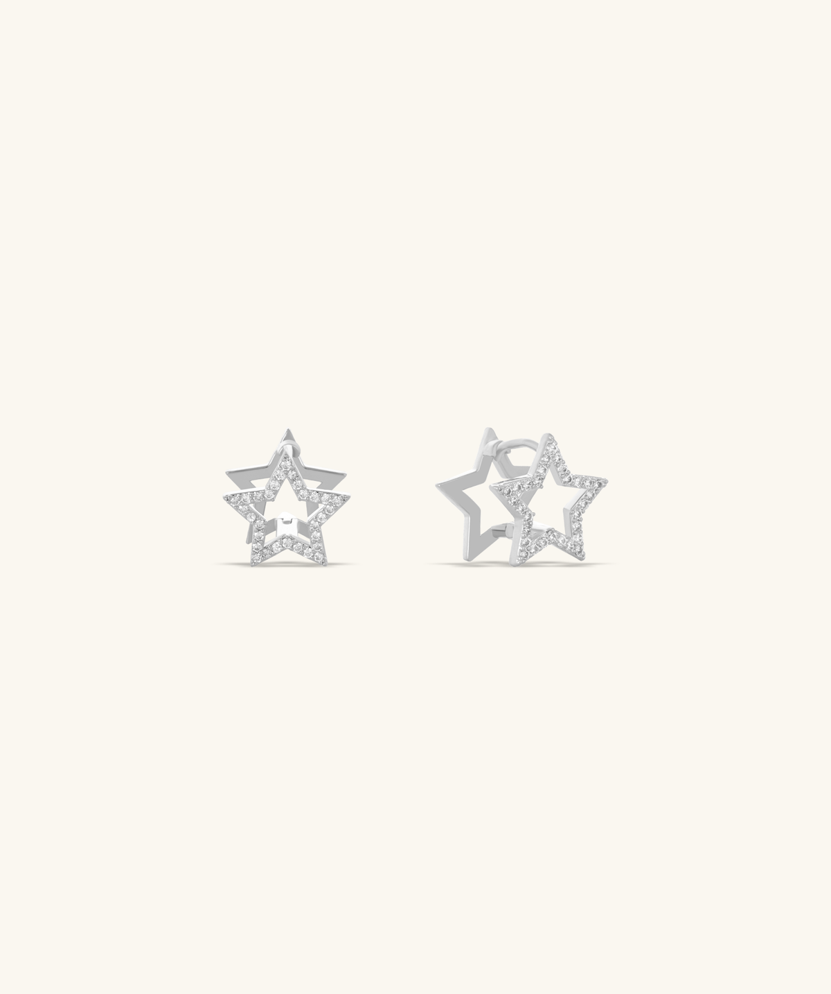 Etoile Star Hoops - Brass - Upper Lobe - Oumo Jewelry