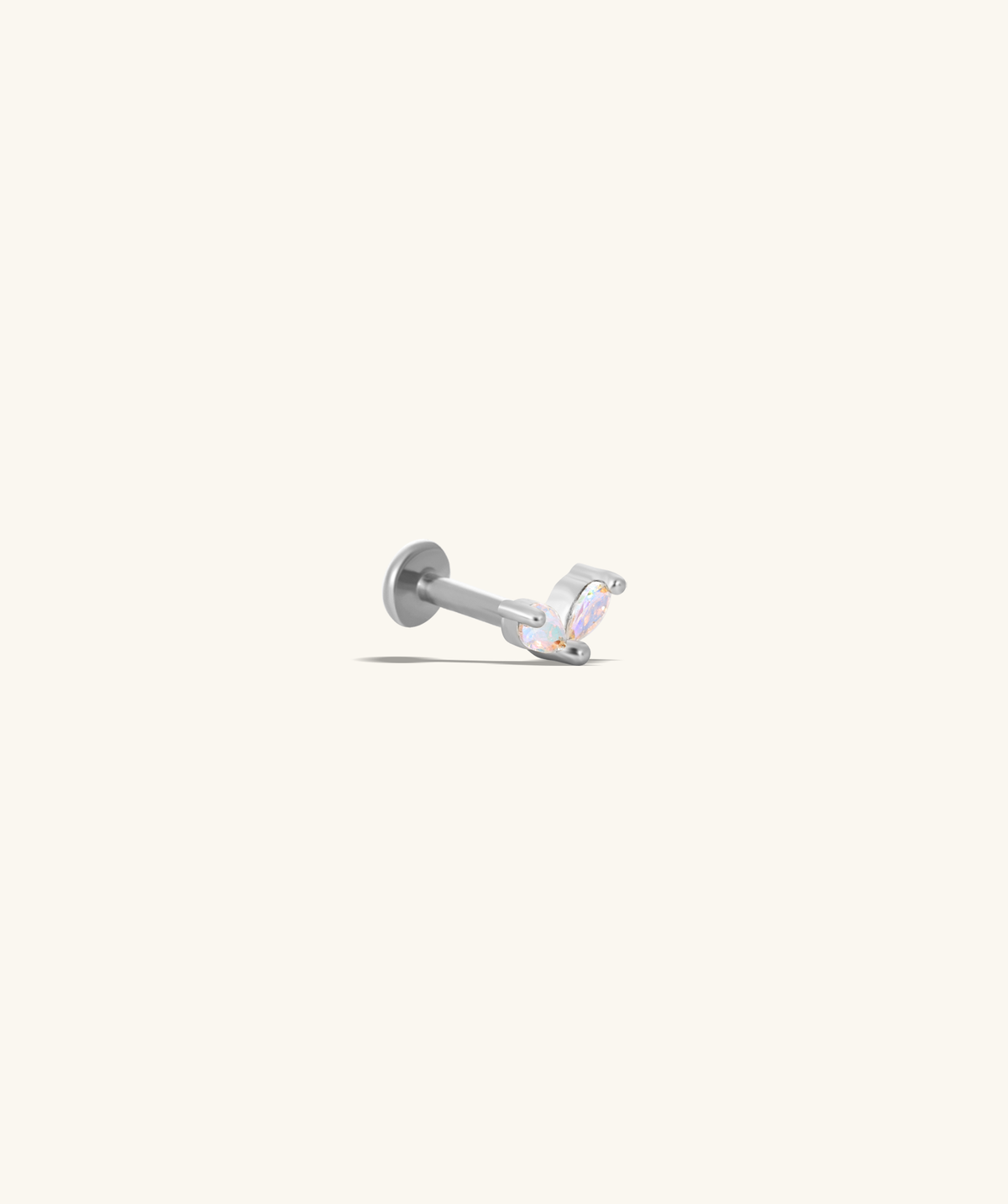 Cute Marquise Stud - Stainless Steel - Upper Lobe, Conch, Flat - Oumo Jewelry