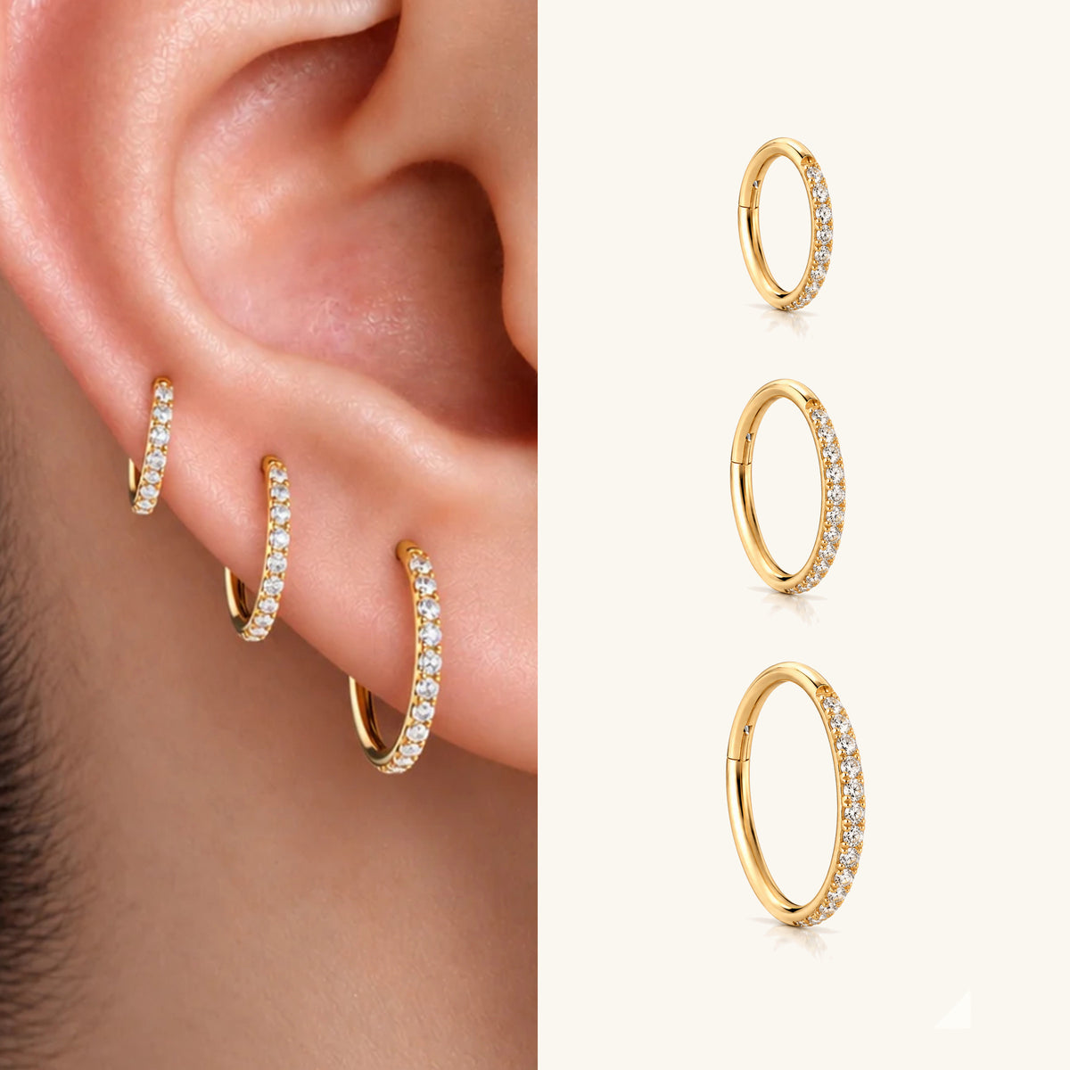 Titanium Sparkle Clicker Set - OumoJewelry