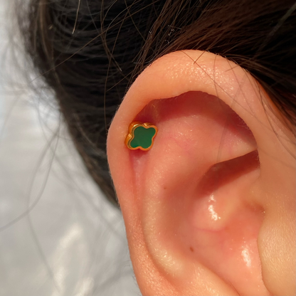 🍀Lucky Four Leaf Clover Stud - OhmoJewelry