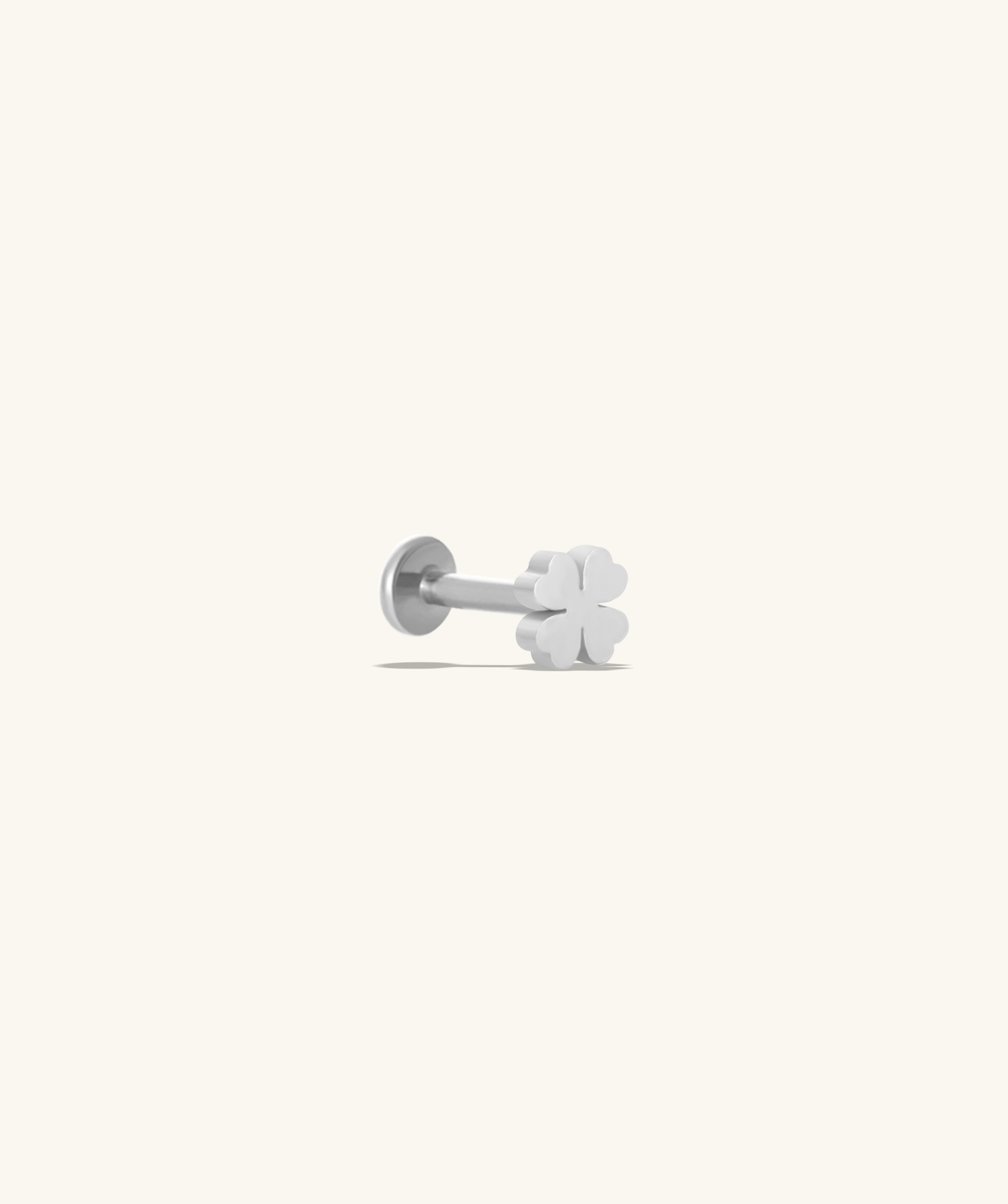 Lucky Leaf Clover Flatback Stud - OumoJewelry