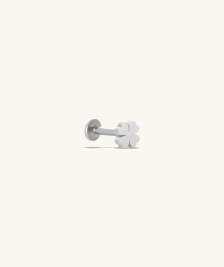 Lucky Leaf Clover Flatback Stud - OumoJewelry
